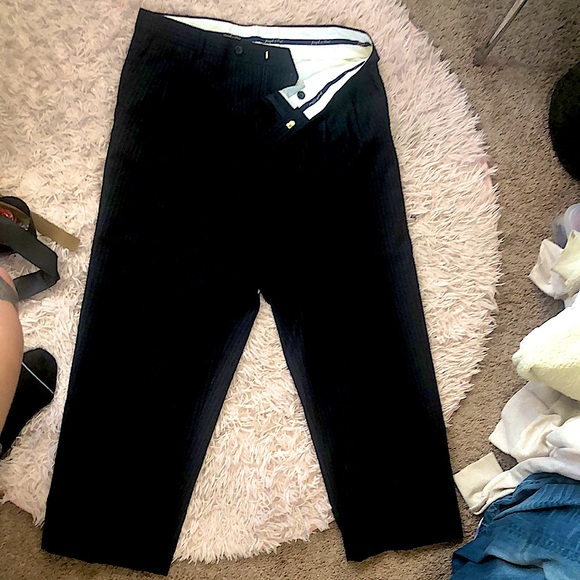 JOSEPH & FEISS Black Wool Dress Pants Men’s Classic Fit Suit Pants Trousers - Picture 4 of 5